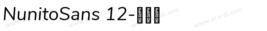 NunitoSans 12字体转换